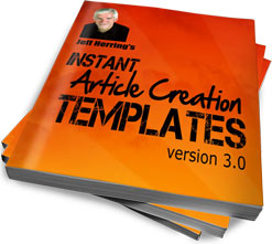 article marketing templates, content creation templates, jeff herring