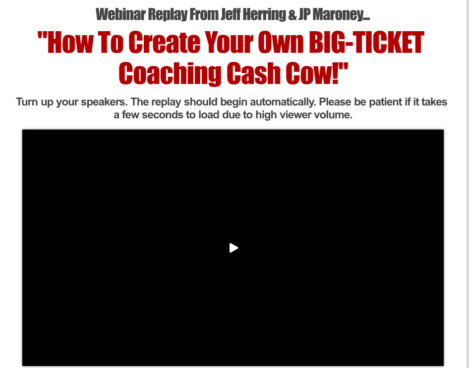 coaching, jp maroney, jeff herring, coaching cash cow